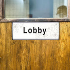 Set of 5 - Nameplate Holder for Wall Mount, 2.36'' x 8'' Curved Office Business Door Sign Holder-Silver