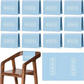 Buryeah 12 Pcs Reserved Seating Signs for Chairs Church Pew Reserved Chair Signs Placeholder with Printed Words for Weddings Parties Celebrations Receptions Church or Event (Dusty Blue)