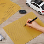 120 Pcs 9 x 12 In Vehicle Dealer Jackets for Car Sales 32lb Colored Printed Deal Envelopes Dealership Supplies File Jackets Automotive Folders for Car Dealerships (Cowhide Yellow)