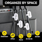 Cable Labels by Wrap-It Storage, Regular, White (36 Pack) - Write On Cord Labels, Wire Labels, Cable Tags and Wire Tags for Cable Management and Electronics, Computers. Great Stocking Stuffer