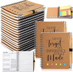 Moinchore 20 Sets Employee Appreciation Gift Inspirational Spiral Notebook with Bamboo Pen Sticky Note Thank You Valentines Day Gift for Coworker Office Staff Team Nurse Teacher (Never Forget)