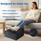 XYRONICA Foot Rest for Under Desk at Work, Comfortable Office Footrest, Ergonomic Foot Stool for Long Sitting with Curved Design Relieves Leg Pressure (Dark Gray)