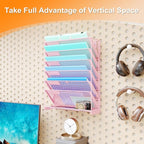 Kuntine.B Wall File Organizer (Pink, 7 Tier 2 Pack)