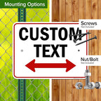 Custom Arrow,Custom Directional Sign, Two Way Arrow,18x24 Inches, Rust Free .063 Aluminum, Fade Resistant, Made in USA by My Sign Center