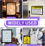 6 Pack Magnetic Sign Holder, 8.5" x 11" Magnetic Wall Mount Sign Holder, Self-Adhesive Magnetic Document Display Picture Frames for Wall, Door, Refrigerator