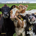 2026 Wall Calendar,Funny Calendar 2026, November 2025 - December 2026, Wall Calendar Funny Animal Memes, 12" x 24" Opened, Full Page 12 Months Thick Paper for Gift Calendar Organizing Planning