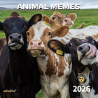 2026 Wall Calendar,Funny Calendar 2026, November 2025 - December 2026, Wall Calendar Funny Animal Memes, 12" x 24" Opened, Full Page 12 Months Thick Paper for Gift Calendar Organizing Planning