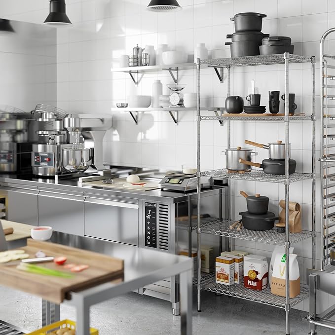 Regal Altair 18" Deep x 30" Wide x 74" Height Wire Shelving Kit | 5-Tier | NSF Commercial Storage Rack Unit