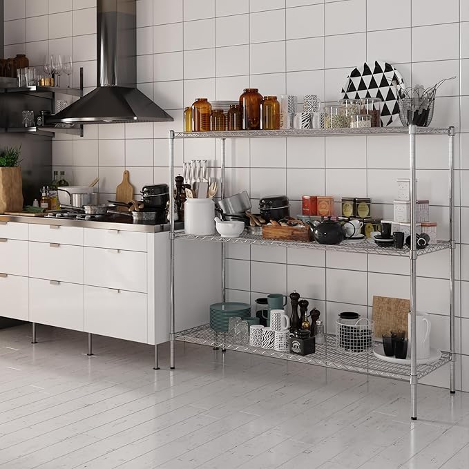 Regal Altair 21" Deep x 60" Wide x 54" Height Wire Shelving Kit | 3-Tier | NSF Commercial Storage Rack Unit