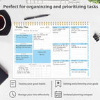Weekly Planner Notepad Undated Weekly Schedule Planner To Do List Notebook Goals Planning Pad Habit Tracker Journal for Man & Women,52 Weeks (8.5x11")