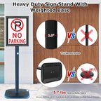 VAIIGO Heavy Duty Sign Holder Stand 8.5x11 Inch - Pedestal Floor Standing Sign Holder with Weighted Base - Vertical & Horizontal Poster/Menu Stand for Indoor/Outdoor Business Store Advertising, Black