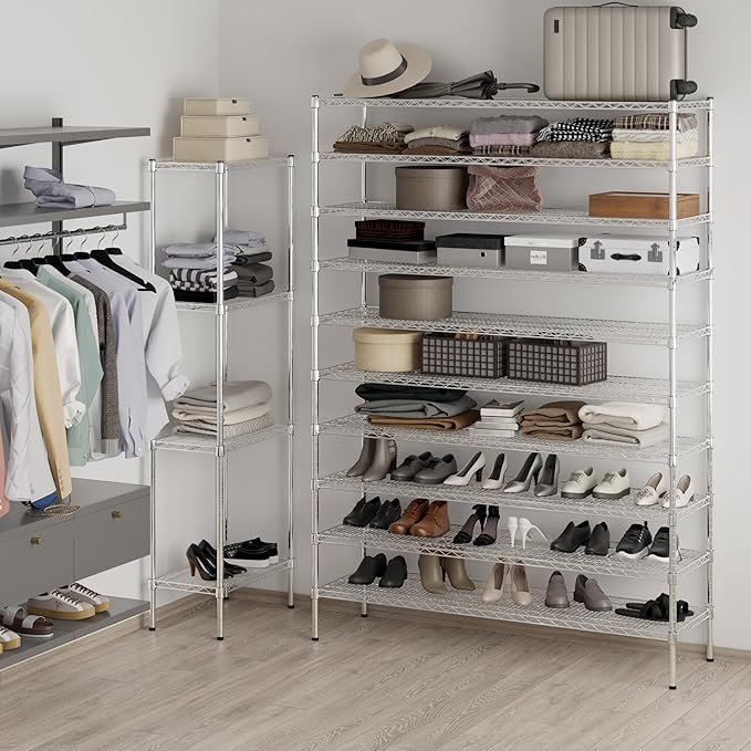 Regal Altair 18" Deep x 60" Wide x 86" Height Wire Shelving Kit | 10-Tier | NSF Commercial Storage Rack Unit