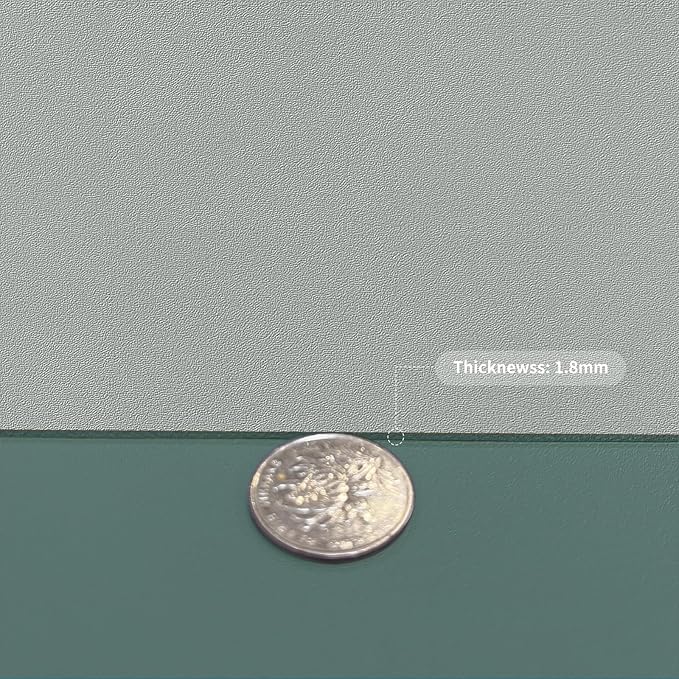 Zinkooat Leather Table Cover,1.8mm Thick,36x60 Inch Table Protector,Table Protector for Dining Room Table,Dining Table Cover,Table Cover Protector,Table Pad,(Aqua Blue+Gray,36x60)