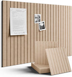 Large Felt Bulletin Board 36"x24" Cork Board Alternative - 6 Pack with 40 Safe Removable Adhesive Tabs, Cork Boards for Walls for Home Office Classroom Pin Board-Taupe
