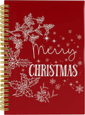 Knibeo Red Christmas Notebook Journal - Christmas Notebook, Red Notebook, Red Christmas Notebook, 5.5×8.3 Lined Paper Spiral Bound Notebook with 164 Pages