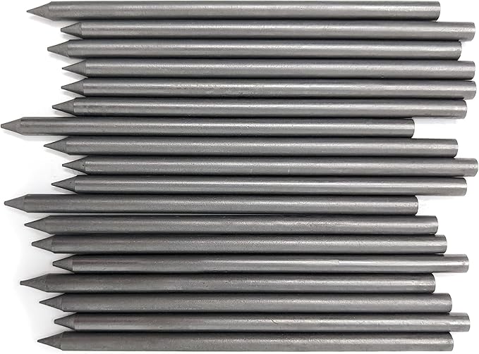 June Gold 18 Pieces, 5.6 mm 2B Lead Refills, 120 mm Length, Extreme Bold Thickness, Break Resistant Lead/Graphite