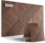 Fluxynara Large Felt Bulletin Board,Cork Board Alternative 70.87'' x 47.24'' Art Acoustical Wall Panels-6 Pack with 60 Adhesive Tabs,for Recording Studio/Home Offices-Walnut/Diamond