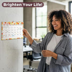 Cranbury Wall Calendar 2026 8.5x11, 12 Month Desk Calendar with Bouns Stickers and Large Writing Blocks, Premium Paper, Floral Design, 8x11 Planner 2026, Twin-Wire Binding