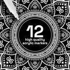 ARTISTRO 12 White Paint Pens for Glass Marking, Rock Painting, Ceramic, Wood, Fabric, Scrapbooking, DIY Craft Making, Coloring - Acrylic Paint Markers Medium Tip 3mm