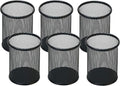 SNOW COOLER Pen Holder Pencil Holder Mesh Metal Pen Cup Holder Pencil Cup Holder for Desk Office Home Pen Organizer Black, 6 Pack