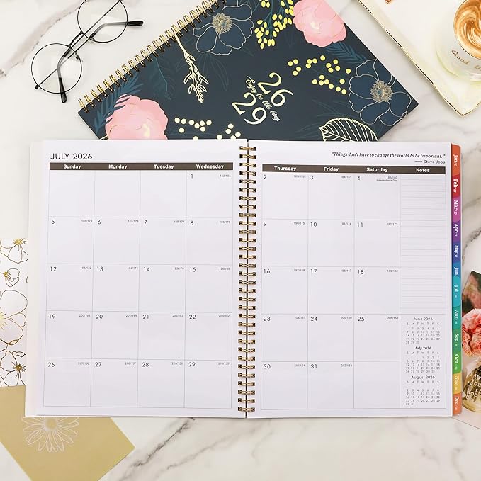 2026-2029 Monthly Planner/Calendar - 3 Year Monthly Planner 2026-2029, July 2026 - June 2029, 9'' x 11'', 36 Colorful Months Tabs, Pocket, Note Pages, Holidays, Twin-wire Binding