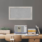 Amanti Art Silver Framed Magnetic Board 15x27 Small Vision Board for use with Magnets, 100% Metal Sheet to Display Items as Office Decor or for Home Organization in mudroom, Kitchen or Kids Room