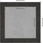 Amanti Art Black Framed Magnetic Board 25x25 Medium Vision Board for use with Magnets, 100% Metal Sheet to Display Items as Office Decor or for Home Organization in mudroom, Kitchen or Kids Room