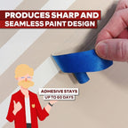 XFasten Blue Painters Tape 3/4 Inch Wide x 60 Yards 6-Pack, UV Residue-Free Blue Masking Tape for Clean Lines, Indoor and Outdoor Multi-Surface Use - Sharp Paint Lines for Walls, No Mess Easy Removal