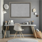 Amanti Art Grey Framed Magnetic Board 25x33 Medium Vision Board for use with Magnets, 100% Metal Sheet to Display Items as Office Decor or for Home Organization in mudroom, Kitchen or Kids Room