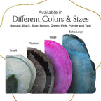 Nature's Decorations Agate Bookends - A Quality Teal Geode with Non-Skid Rubber Bumpers for Shelves, Office, Home Decor - Heavy Duty Cool Crystal Stone (4-6 LB)
