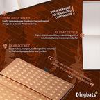 Dingbats* - Wildlife A4 Lined Notebook - Extra Large Hardcover PU Leather Journal - for Work, Travel - Pocket, Elastic Closure, Pen Holder, Bookmark