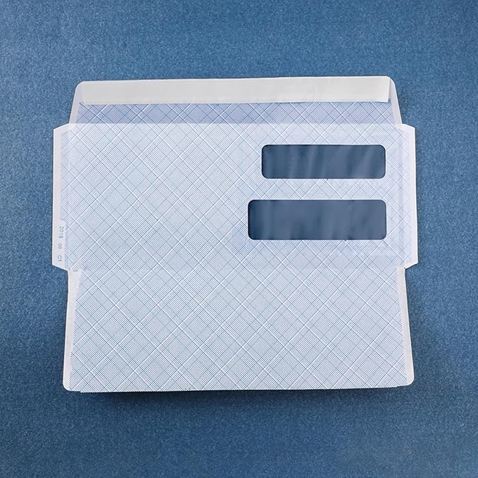Secure Window Envelopes with Anti-Tear Paper & Privacy Lining for Confidential Documents 50/100pcs Confidential Mailing Envelopes