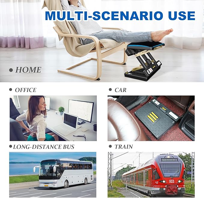 Arejonner Foldable Foot Rest, Computer Foot Rest Under Desk, 12Modes Adjustable Ergonomic for Office, Loading Capacity 80 pounds, Removable Soft Cloth Pad,All-Season(Yellow)
