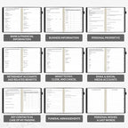 SUNEE End of Life Planner - I‘m Dead Now What Planner, Large Print Spiral-Bound Estate Organizer with Tabs for Seniors & Family. Covers Final Wishes, Passwords & Funeral Planning.A4（9"x11.2"),Black