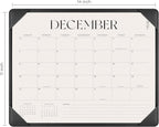 Simplified Desk Calendar 2026-2027 with Desktop Mat, Desk Pad Calendar from January 2026 to June 2027, 14 x 11 Inch, Desk Blotter Calendar for Home Office and School, Easy Planning, Black