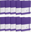 EMOMAS Lined Journal Notebook, 10Pack Hardcover Notebook for Men & Women – Journals for Writing, Work, School, Home & Daily Notes, 160 Pages – Medium A5, 5.7"x8", 100 gsm Thick Paper (Purple)