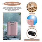 Ypati Handwoven 4 Gallon Rattan Trash Can with Lid, Boho Style Decorative Indoor and Outdoor Trash Bin with Shelf, Waste Basket for Bathroom, Patio, Study, with Trash Bags, Macaron Pink, Eureka
