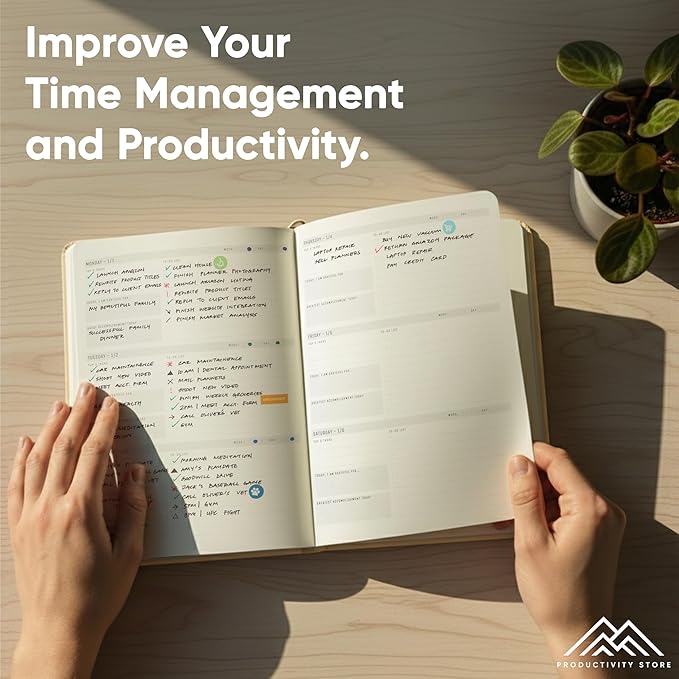 Dated, 2026 Planner, 5.8” x 8.3” - The #1 Productivity Planner to Achieve Your 2026 Goals - Planner 2026-2027 by PRODUCTIVITY STORE (A5, CREAM)