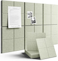 Large Felt Bulletin Board 36"x24", 6-Pack 4-Compartment Wall Organizer, Cork Board Alternative with 60 Removable Adhesive Tabs, Modular Felt Panels for Home Office, Classroom and Study-Sage