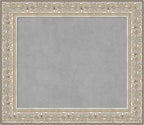 Amanti Art Silver Framed Magnetic Board 27x31 Medium Vision Board for use with Magnets, 100% Metal Sheet to Display Items as Office Decor or for Home Organization in mudroom, Kitchen or Kids Room