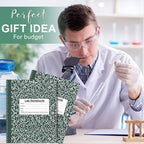 Affrolling 2 Pack Carbonless Lab Notebook Carbon Copy 8.5'' x 11'' 50 Set of Pages 100 Pages Total Laboratory Engineering Chemistry Computation Notebook Science Grid Coil Binding(Dark Green and White)