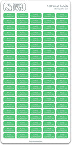 Personalized Labels (100 Count) (0.9" 0.4") Small Custom Name Stickers - Waterproof for Kids, Toddlers and Parents