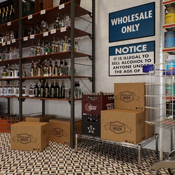 Regal Altair 21" Deep x 30" Wide x 8" Height Wire Shelving Kit | 1-Tier | NSF Commercial Storage Rack Unit