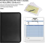 ENGPOW Fireproof Expanding File Folder with 13 Multicolored Pockets A4 Size Document Organizer with Color Labels Zipper Closure Non-Itchy Silicone Coated Portable Filing Pouch(14.3" x 9.8")