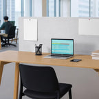 VEVOR Desk Divider Privacy Panel, 60" x 24" Clamp-on Office Desk Partition, PET Cubicle Partition Panel, Workstation Privacy Divider with 2 C-Type Clamps for Office, Sturdy Room, Library