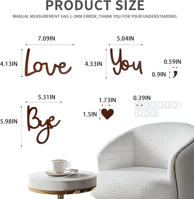 Home Decor Brown Love You Bye Wood Sign Boho Decor Wall Decor Express Love and Warm for Your Family Lover Living Room Farmhouse Wall Art Housewarming Gift Hallway Entryway Above Door Topper Decoration