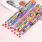 Rbenxia 48PCS Wooden Pencils with Erasers Assortment Colorful Novelty Pencils Awards Incentives for Classroom School Supplies Giveaways Party Favor (Welcom Back to School)