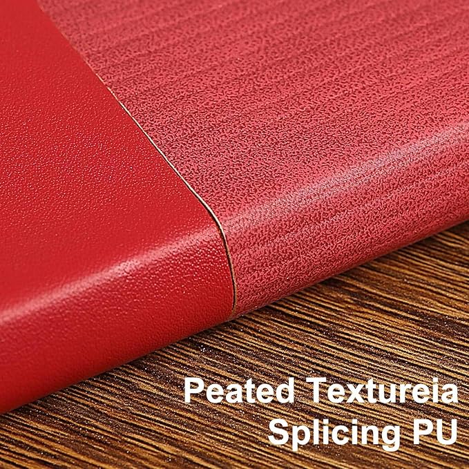 TSFPapier Lined Journal Notebook for Work College Ruled Note Book 5.79"x8.27" A5 PU Leather Daily Journaling 216 Pages for Women Men Writing Home School Supplies Business (B5 Lined 160pages, 2 Pack-Red/Darkgreen)
