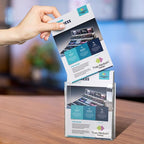 Top Notch Displays Acrylic Brochure Holder for Wall Mounting, Clear Display for 8.5" x 11" Flyers, Literature Holder for Magazines, Pamphlets, Menus, Includes Screws & Plastic Anchors – Pack of 2