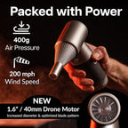IT Dusters AirTec Ultra Electric Air Duster Blower for PC, Laptop, Console, Electronics and Home Cleaning, Environmental Alternative to Spray air can Duster Keyboard Cleaner (Type 8 - Space Core)